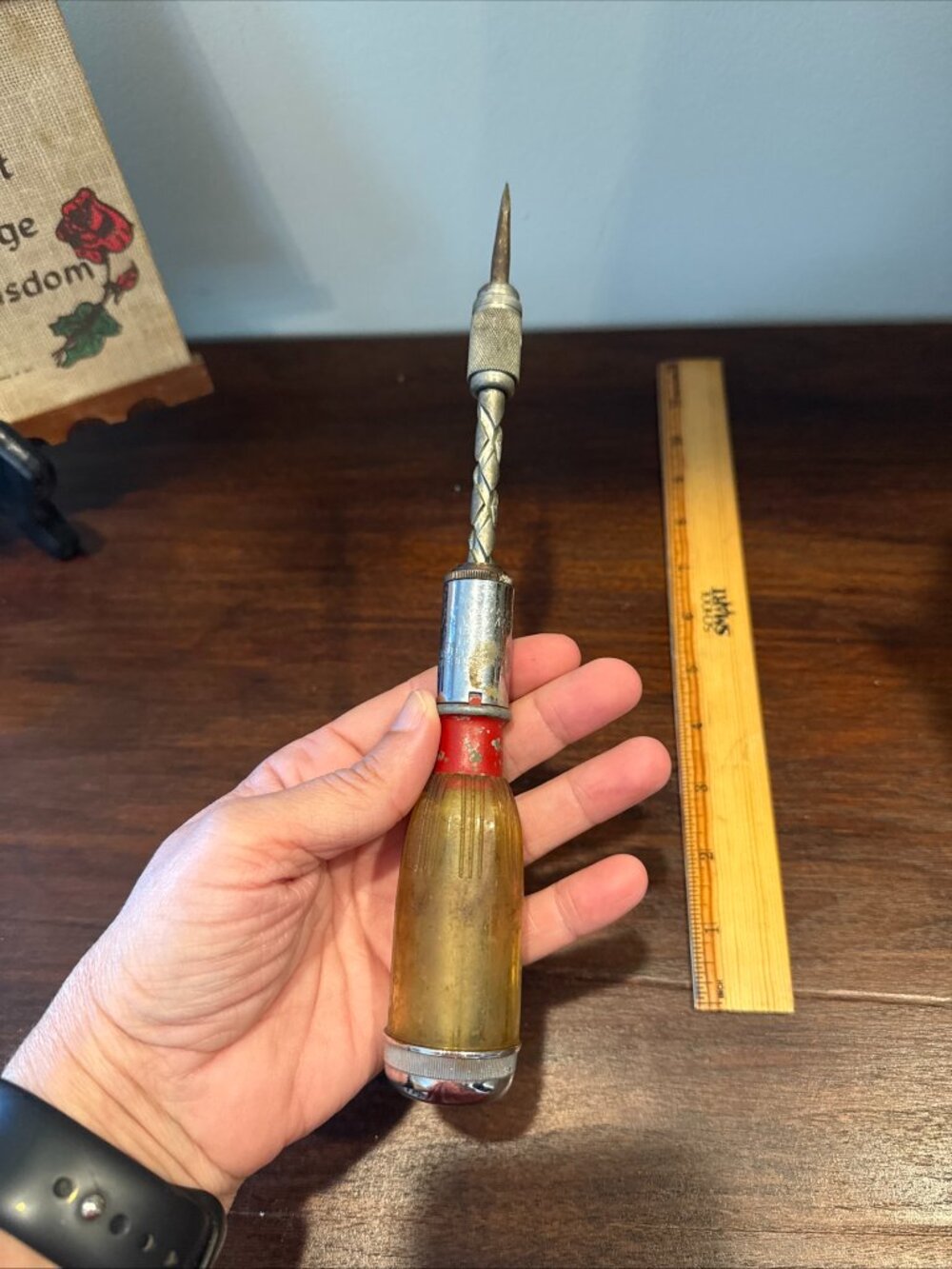 Vintage Stanley Yankee Handyman automatic screwdriver with mini kit of bits